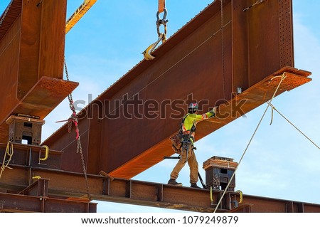 Similar – Image, Stock Photo Steel construction bridge in the port of Hamburg.