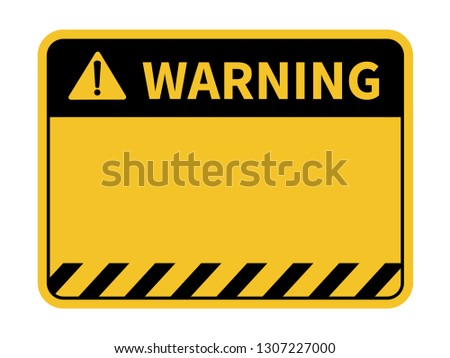 Warning sign. Blank warning sign. Vector illustration