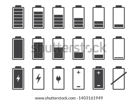 Battery charge indicator icon. Vector illustration. on white background