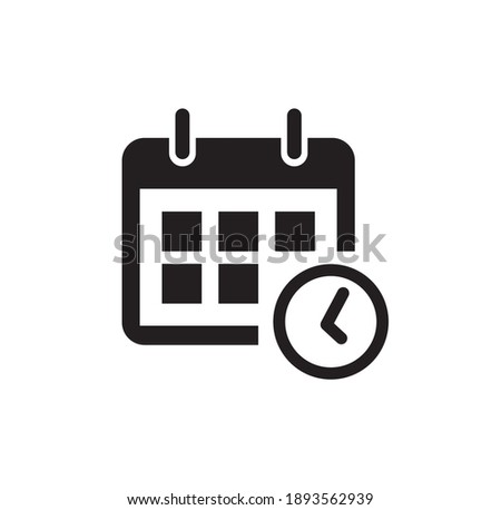 Calendar icon. Schedule icon isolated on white background. Flat design. Vector illustration.
