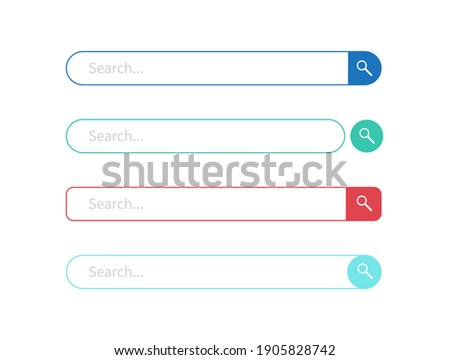 Search bar design element. Search Bar for website and UI, mobile apps. Vector illustration