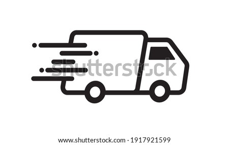 Fast delivery truck icon. Fast shipping. Design for website and mobile apps. Vector illustration.