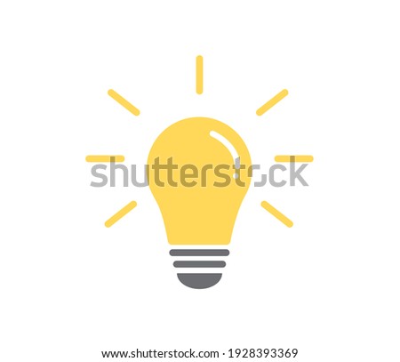 Light bulb icon. Energy and thinking symbol. Creative idea and inspiration concept. Vector illustration