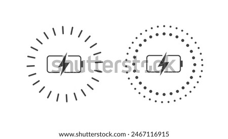 Wireless fast charging icon. Charging Battery Energy. Vector illustration.