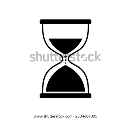 Hourglass icon. Sandglass timer isolated on white background. Clock Sign. Vector illustration