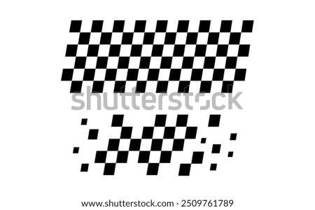 Race flag background. Checkered flag. Black and white checker. Finishing flag. Automotive graphics. Race motorsport concept. Vector illustration