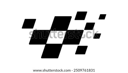 Racing stripes. Race flag. Checkered flag. Sport car decal stripes. Automotive graphics. Vector illustration