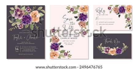 Similar – Image, Stock Photo purple flowers in brown