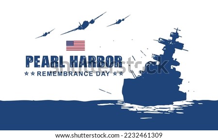Pearl Harbor Remembrance Day Background. Vector Illustration.