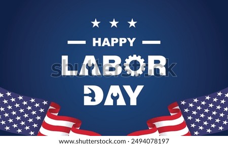 Happy labor day in United States of America background vector illustration