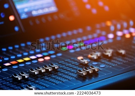 Similar – Image, Stock Photo Sound technology, mixing console