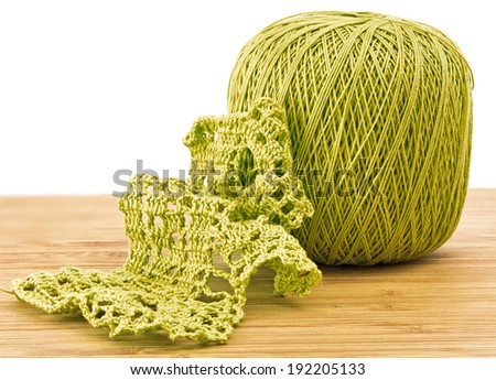 knitting pattern. Isolation on a white background with clipping paths, increase focus zone folding multiple photos