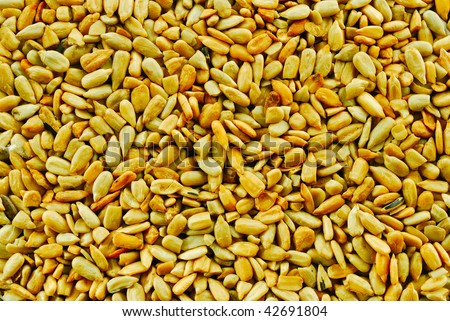 vegetable background from the cleared seeds of sunflower