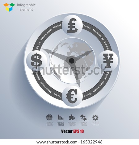 Vector infographic elements. Modern business money signs style.