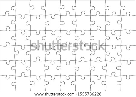 jigsaw puzzle grid background. tile vector illustration. black and white