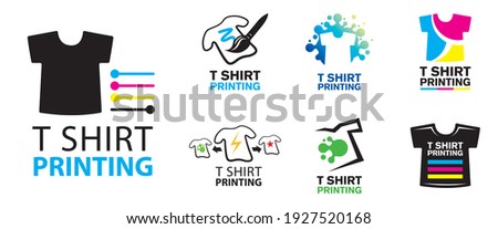 Vector printing house logo, printing on T-shirts