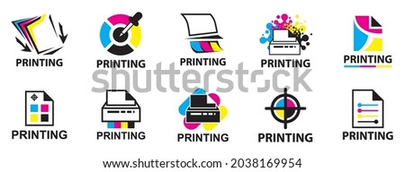 Vector logo of the printing house, photocopies