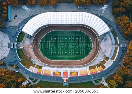 Similar – Image, Stock Photo Football stadium, aerial view