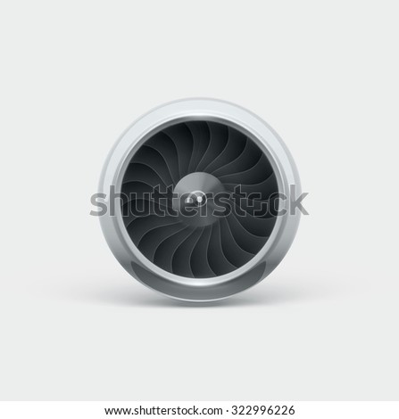 Jet engine front view