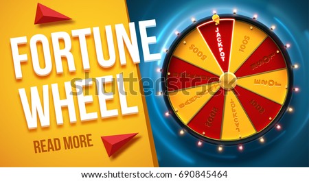 wheel of fortune 3d object isolated on blue background place for text ストックフォト © 