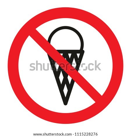 forbidden icecream  vector icon