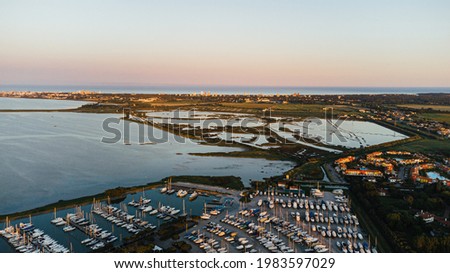 Aprilia Marittima dock, harbor, view of the lagoon, Lignano, Friuli Venezia Giulia Imagine de stoc © 