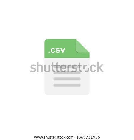 Csv format icon isolated on white background