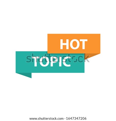 Hot topic icon flat style