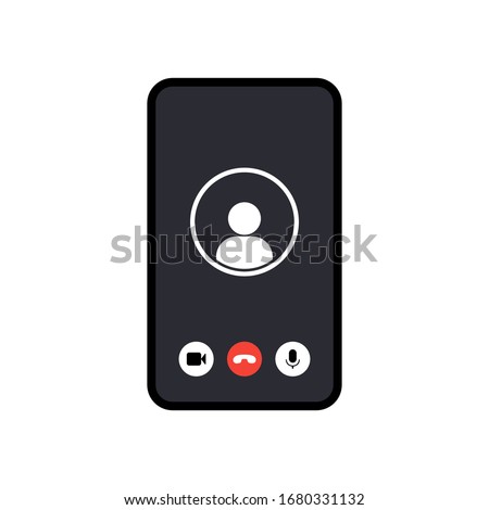Video call in phone icon 