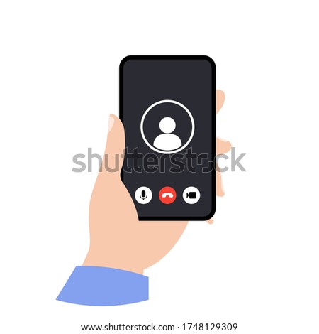 Phone in your hand. Video call