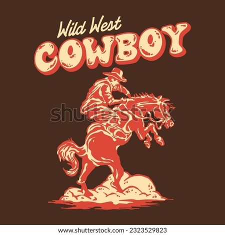 A vintage illustration of wild west cowboy