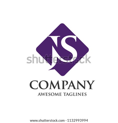 creative concept of letter J and S square background vector