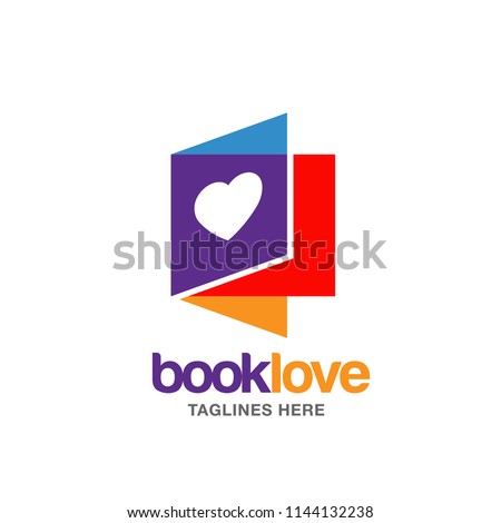 Creative book lover vector logo,education Vector illustration