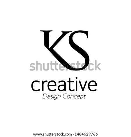 creative initial connected letters ks logo monogram style Stock fotó © 