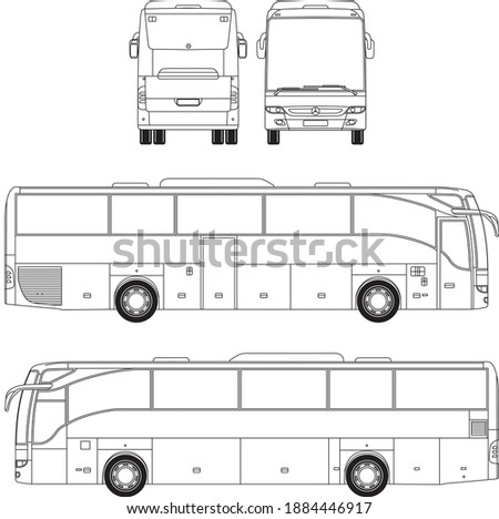Bus icon.Vector illustration.Isolated on white background.
