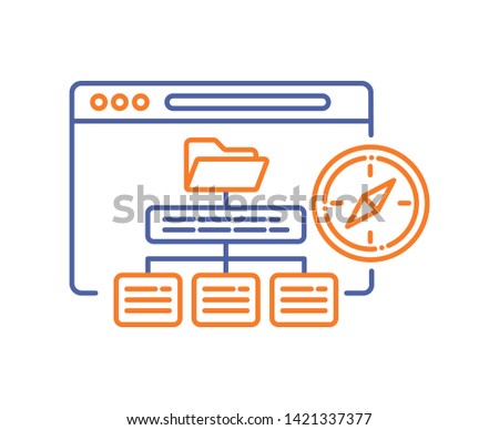 Sitemap color line icon. High quality filled vector pictogram. Web site map optimization symbol. Button for web page, mobile app, promo. UI/UX/GUI design element. Editable stroke.