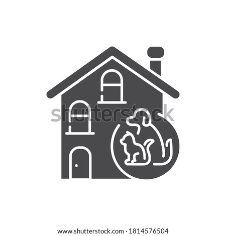 Pets allowed black glyph icon. Indicates whether pets are allowed to enter the accommodation. Pictogram for web page, mobile app, promo. UI UX GUI design element