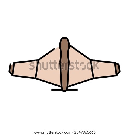 ZALA Aero KUB-BLA line color icon. Impact kamikaze drone. Sign for web page, mobile app, button, logo. Vector isolated button. Editable stroke.