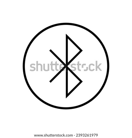 Bluetooth flat style vector sign