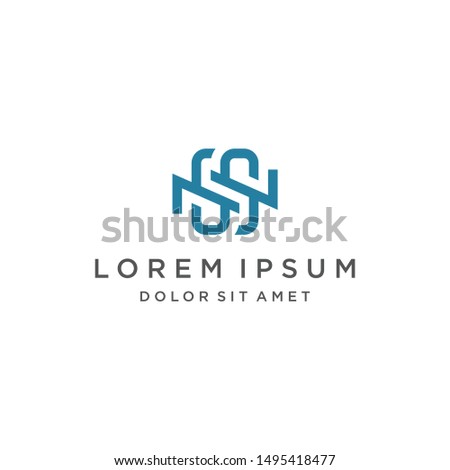 SSN Logo Monogram Icon Vector Template