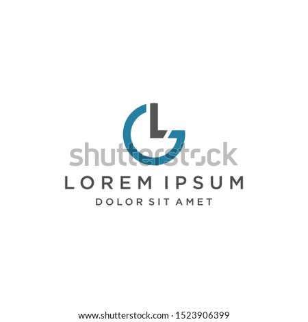 GL Logo or LG Logo Monogram Icon Vector Symbol Template