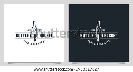 bottle rocket logo icon vector template