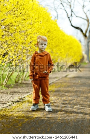 Similar – Image, Stock Photo 4 year old blonde girl with a brightly colored striped sweater sits at a wooden table and draws with a purple pencil on a piece of white paper