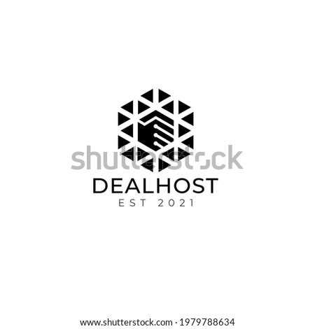 deal hosting logo design illustration