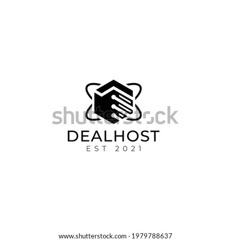 deal hosting logo design illustration