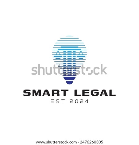 genius law firm icon logo design illustration