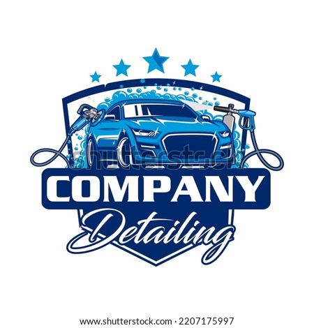 detailing car logo and car wash logo