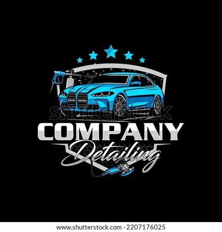 detailing car logo and car wash logo