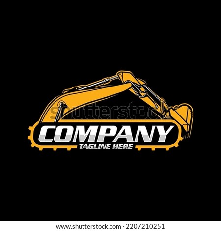 excavator logo, bucket logo heavy, equipment vehicle 