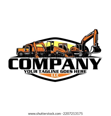 mini excavator logo skid steer  logo